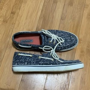 Whale print Sperry top-siders